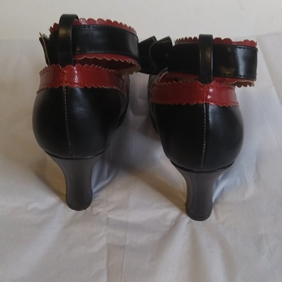 Demonia black burgundy Glam40  heels goth dark academia sexy vampiress size 7 - Picture 8 of 16